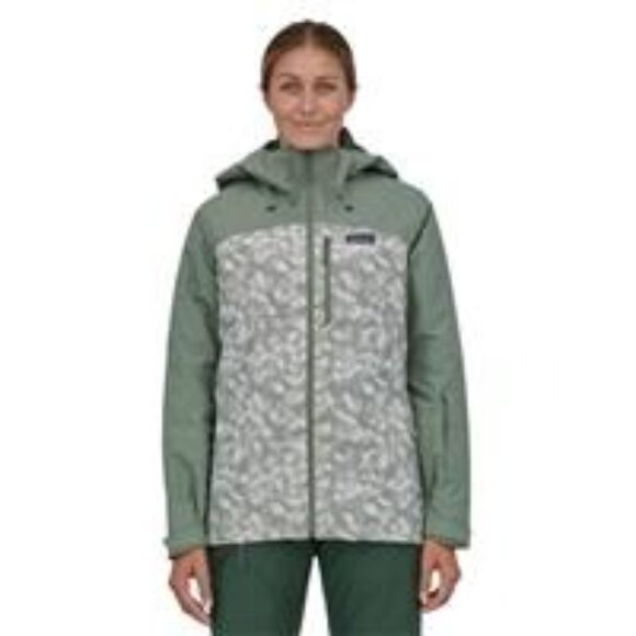 Patagonia Womens Hemlock Green Insulated Powder Town Jacket  Snowboard Sz M 3049 - Picture 2 of 14